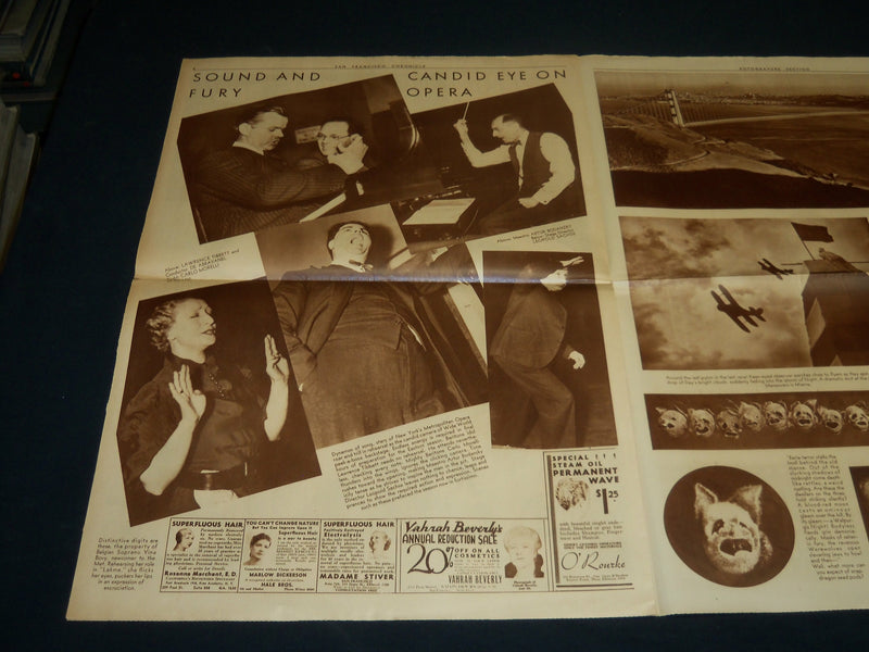 1937 JANUARY 3 SAN FRANCISCO CHRONICLE ROTO SECTION - TIME STOPS - NP 5098