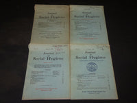 1937-1939 THE JOURNAL OF SOCIAL HYGIENE MAGAZINE LOT OF 4 ISSUES - O 1858