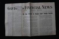 1908-1909 GAVIGAN'S FINANCIAL NEWS NEWSPAPER - LOT OF 2 - K 2947