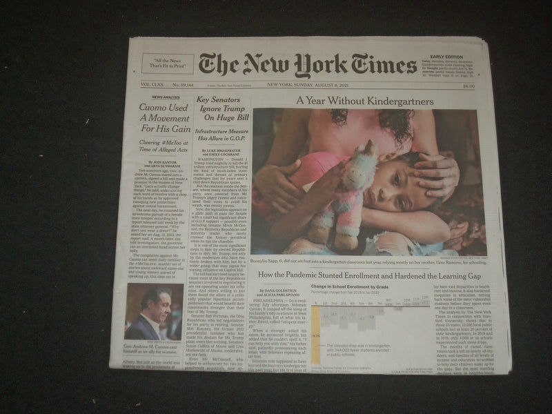 2021 AUGUST 8 NEW YORK TIMES - GOV. ANDREW CUOMO USED A MOVEMENT FOR HIS GAIN
