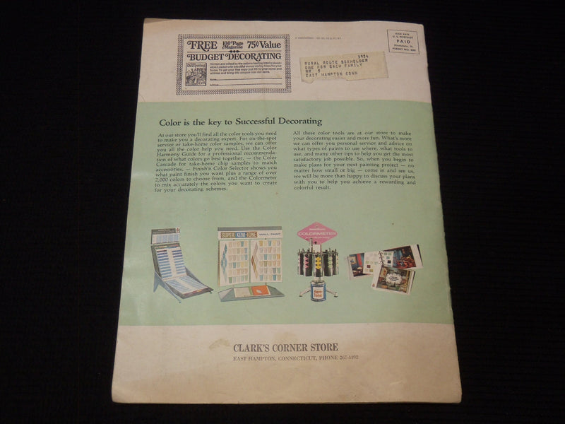 1967 SHERWIN-WILLIAMS DECORATING IDEAS FROM CLARK'S CORNER STORE - K 2662