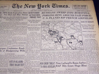 1944 MARCH 28 NEW YORK TIMES - RUSSIANS SWEEP INTO BUKOVINA - NT 3709