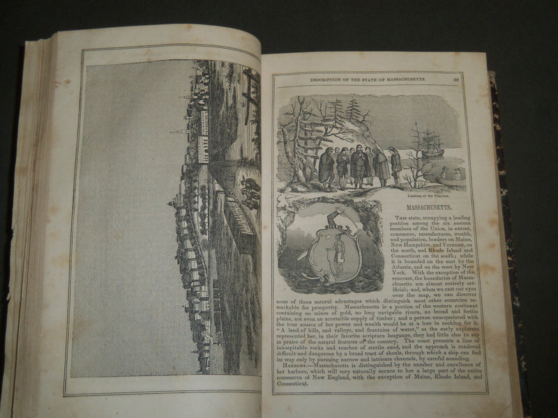 1853 A PICTORIAL DESCRIPTION OF THE UNITED STATES BOOK BY ROBERT SEARS - KD 5651