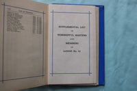 1929 BY-LAWS OF LEDGE NO. 43 HARDCOVER BOOK - LANCASTER, PENNSYLVANIA - K 3341