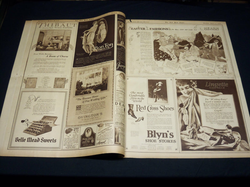 1922 APRIL 2 NEW YORK TIMES PICTURE SECTION NO. 4 & 5 - BABE RUTH - NT 8857