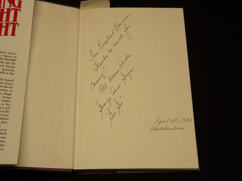 1983 BUYING THE NIGHT FLIGHT HARDCOVER BOOK SIGNED BY GEORGIE GEYER - KD 7675