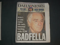 2019 OCTOBER 4 NY DAILY NEWS NEWSPAPER - ROBERT DENIRO EX-AIDE CLAIMS VILE RANTS