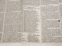 1862 JANUARY 8 THE WORLD NEWSPAPER - TRIPLE SHEET - NEW YORK - CIVIL WAR - K 62