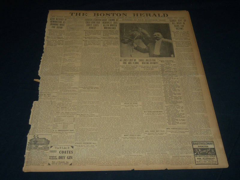 1908 AUGUST 28 THE BOSTON HERALD - OLD ACADEMY OF MUSIC COLLAPSES - BH 301
