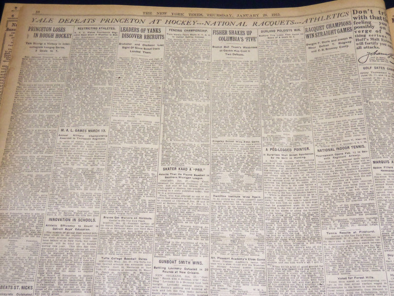 1915 JANUARY 28 NEW YORK TIMES - LABOR WINS OVER MR. ROCKEFLLER - NT 7828