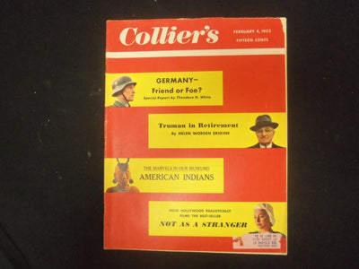 1955 FEBRUARY 4 COLLIER'S MAGAZINE - GREAT ILLUSTRATIONS, ARTICLES & ADS-ST 4529