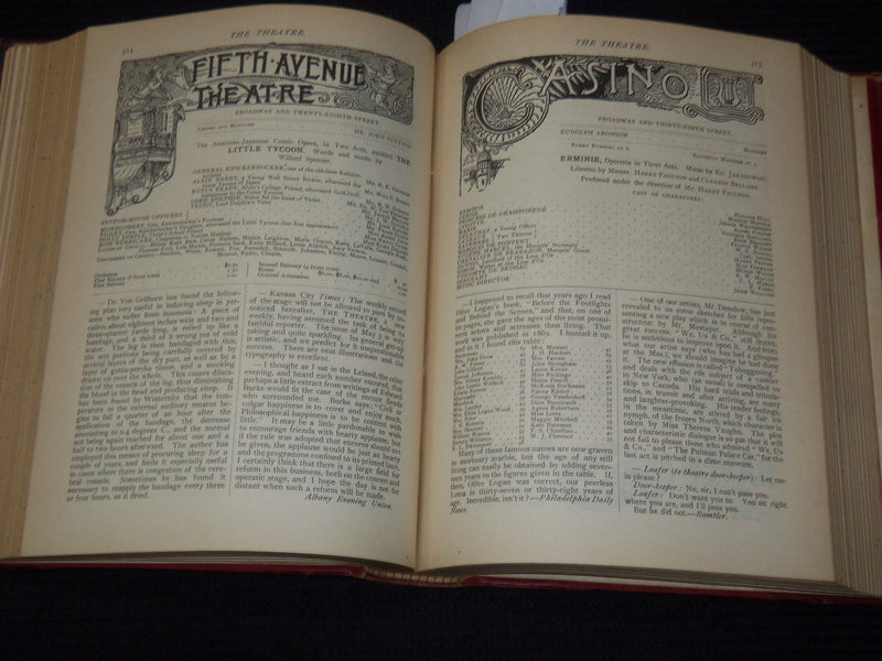 1886 MARCH-SEPTEMBER THE THEATRE ILLUSTRATED MAGAZINE BOUND VOLUME - KD 3806O