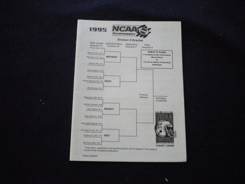 1995 NOV 18 NCAA DIV II PROGRAM - MILLERSVILLE UNIV VS FERRIS STATE UNIV- J 8346