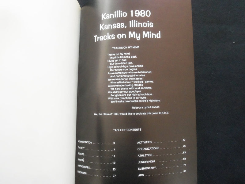 1980 KANILLIO KANSAS HIGH SCHOOL YEARBOOK - KANSAS, ILLINOIS - YB 3355