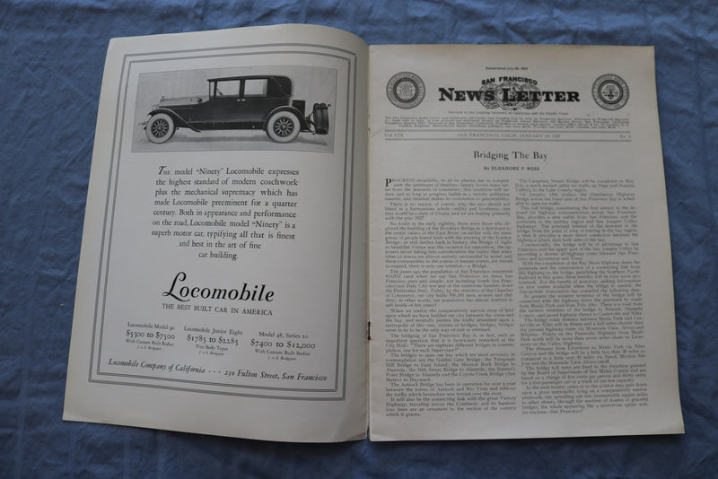1927 JAN 15 SAN FRANCISCO NEWS LETTER MAGAZINE - RODNEY A. PANTAGES - ST 5509H