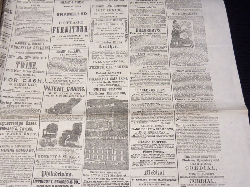 1853 OCT 1 UNITED STATES JOURNAL NEWSPAPER - CHOATE EULOGY ON WEBSTER - NP 3878Q