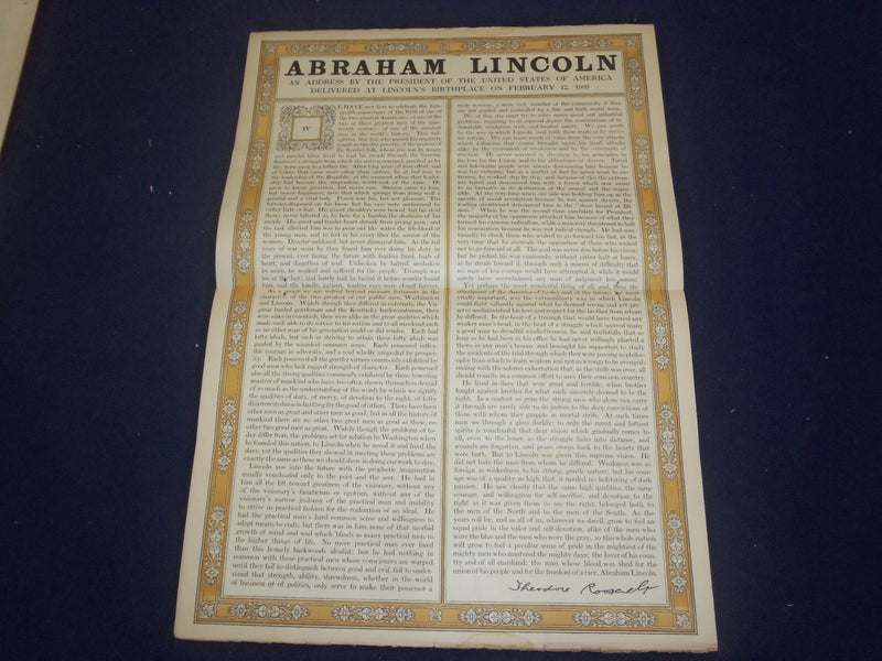 1909 FEBRUARY 13 COLLIER'S MAGAZINE - LINCOLN CENTENNIAL 1809-1909 - ST 6782