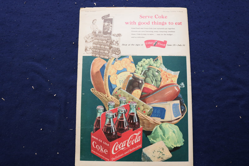 1951 JUNE 17 CHICAGO TRIBUNE MAGAZINE - PEGGY TAYLOR COVER - E 22870