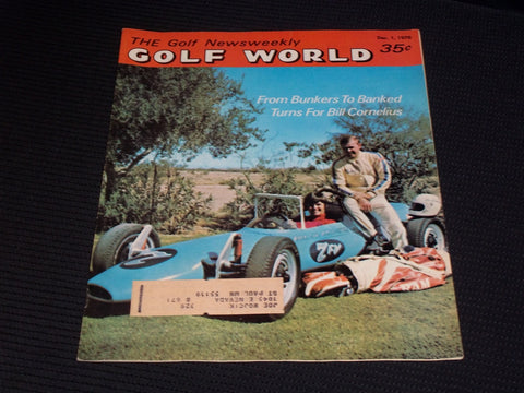 1970 DECEMBER 1 GOLF WORLD MAGAZINE - BILL CORNELIUS FRONT COVER - E 6440