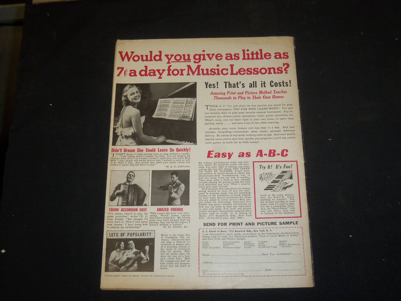 1941 DECEMBER 9 PIC MAGAZINE - JUNE COOK COVER - ST 5291