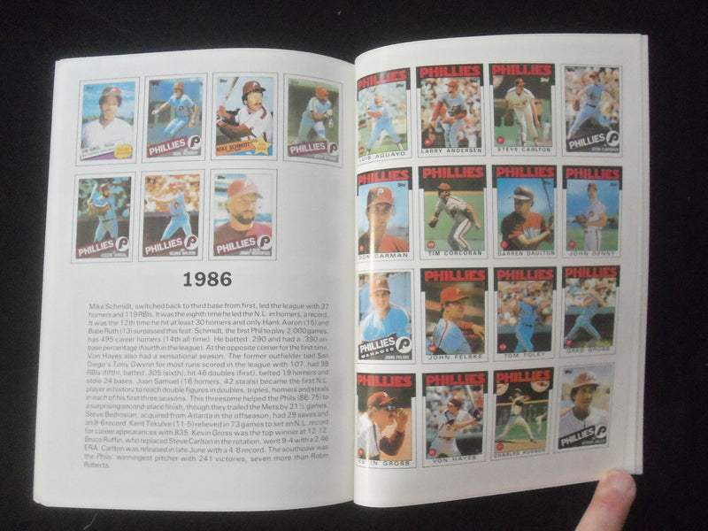 1987 TOPPS BASEBALL CARDS OF THE PHILADELPHIA PHILLIES BOOKLET - J 7844