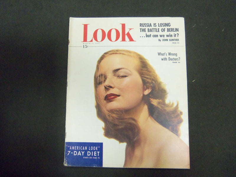 1949 MARCH 15 LOOK MAGAZINE - JOAN CRAWFORD AD BACK COVER - ST 2828