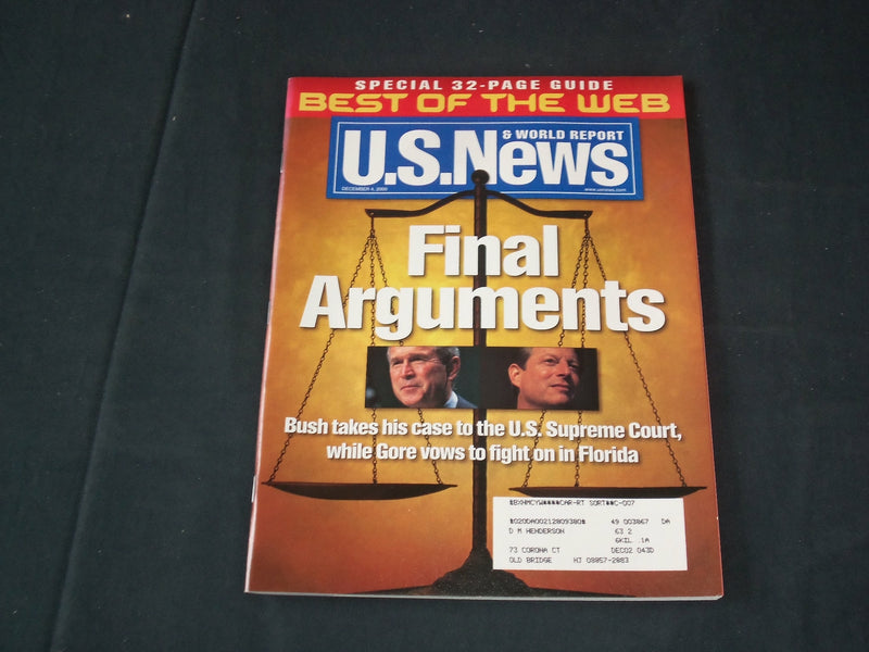 2000 DECEMBER 4 U.S. NEWS & WORLD REPORT MAGAZINE - FINAL ARGUMENTS - B 5433