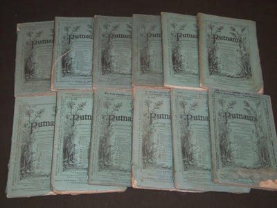 1869 PUTNAM'S MONTHLY MAGAZINE LOT OF 12 ISSUES - GREAT STORIES & ADS - WR 550