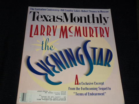 1992 MAY TEXAS MONTHLY MAGAZINE - LARRY MCMURTY FRONT COVER - E 7483