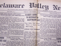 1934 HUNTERDON COUNTY DEMOCRAT LINDBERGH HAUPTMANN NEWSPAPER LOT OF 6 - O 129