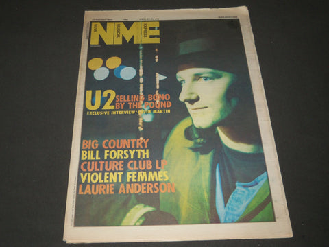 1984 OCTOBER 27 NEW MUSICAL EXPRESS MAGAZINE - BONO COVER - J 2189