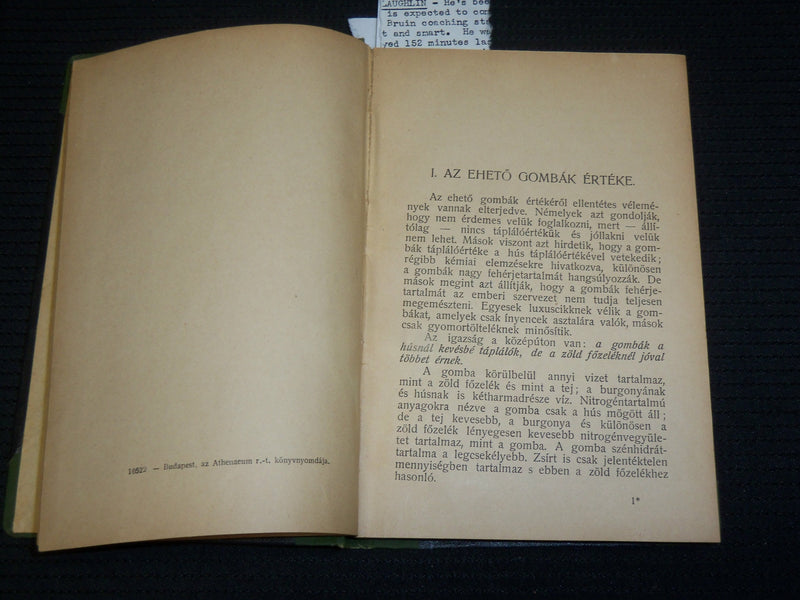 1921 AZ EHETO GOMBAK HARDCOVER BOOK BY DR. BERNATSKY JENO - J 7027