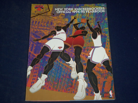 1994-1995 NEW YORK KNICKERBOCKERS OFFICIAL YEARBOOK - GREAT PHOTOS - J 391