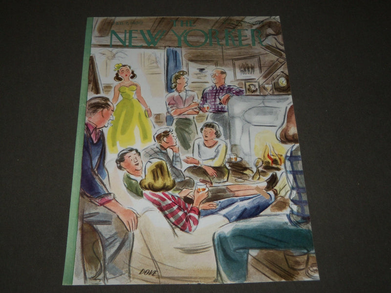 1950 JANUARY 7 NEW YORKER MAGAZINE FRONT COVER ONLY - GREAT ART FOR FRAMING