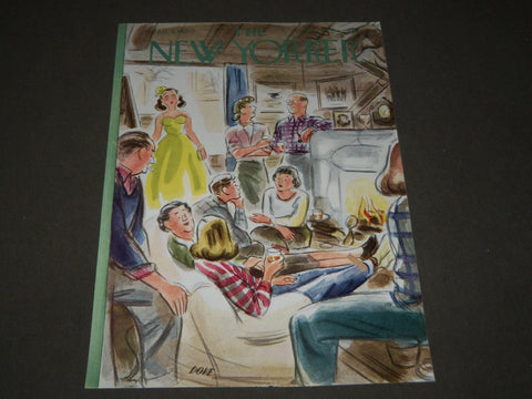 1950 JANUARY 7 NEW YORKER MAGAZINE FRONT COVER ONLY - GREAT ART FOR FRAMING