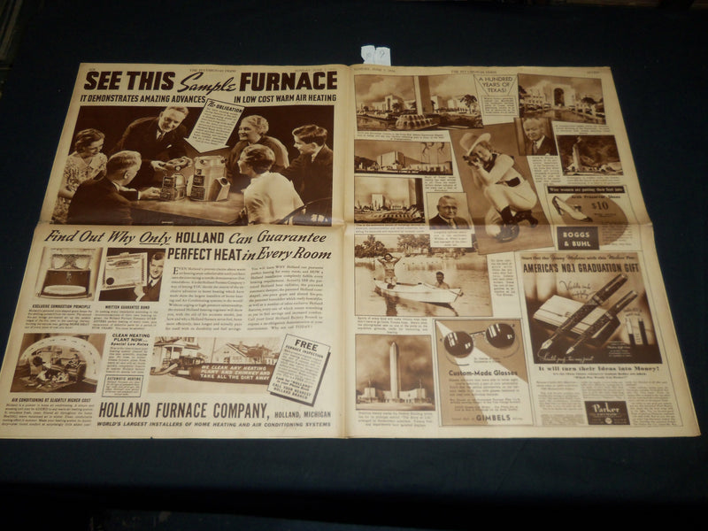 1936 JUNE 7 PITTSBURGH PRESS SUNDAY GRAVURE - DEMPSEY BIGGEST FIGHTS - NP 4539