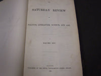 1868 SATURDAY REVIEW 2 BOUND VOLUMES - COMPLETE YR- PUBLISHED IN LONDON - R 1079