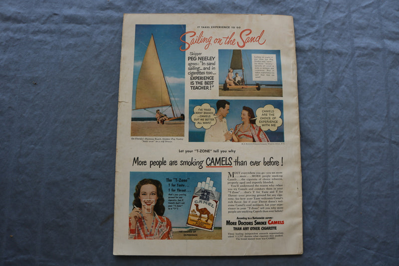 1948 AUGUST OUTDOOR LIFE MAGAZINE - FISHERMAN WITH FLASHLIGHT COVER - SP 6182Y