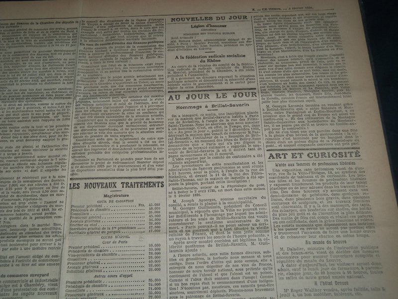 1926 JANUARY-MARCH LE TEMPS FRENCH NEWSPAPER BOUND VOLUME - VB 1