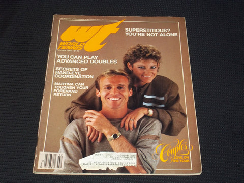 1985 FEBRUARY WORLD TENNIS MAGAZINE - CHRIS EVERT LYLOD & JOHN COVER - E 5411