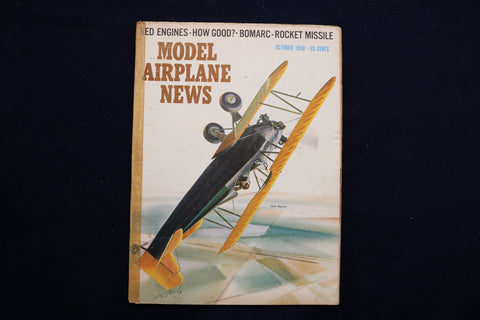 1958 OCTOBER MODEL AIRPLANE NEWS MAGAZINE - FLEET BIPLANE COVER - E 11541
