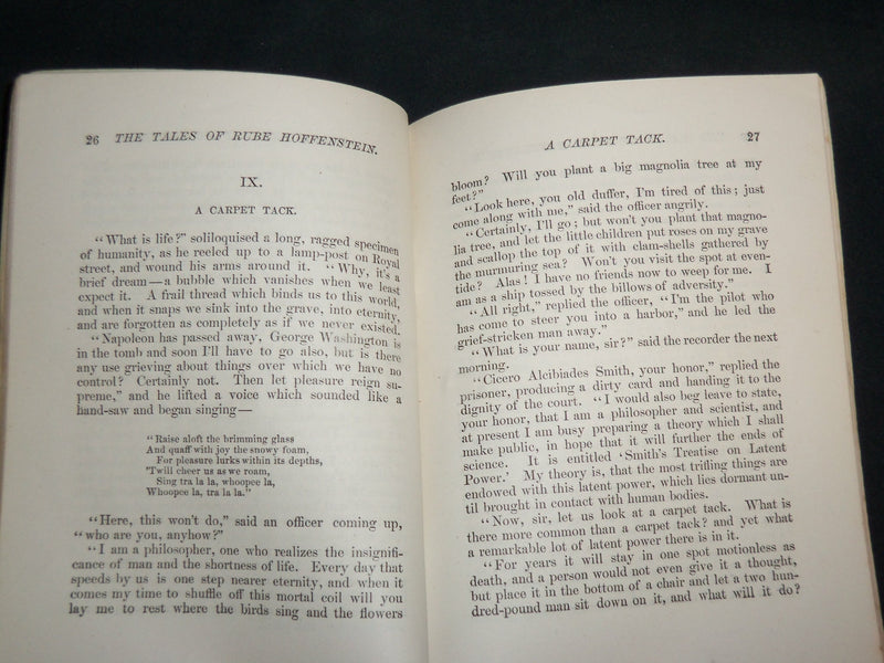 1882 THE TALES OF RUBER HOFFENSTEIN SOFTCOVER BOOK BY JOE C. ABY - J 6688