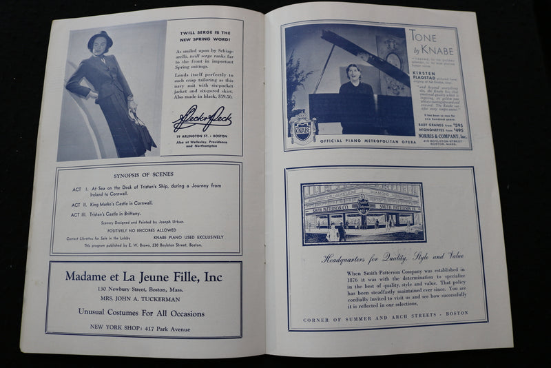 1938 MARCH 25 TRISTAN UND ISOLDE PROGRAM - BOSTON OPERA HOUSE - K 1860