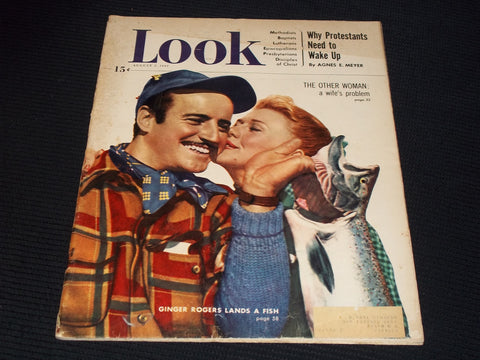 1949 AUGUST 2 LOOK MAGAZINE - GINGER ROGERS FRONT COVER - E 20440