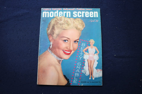 1952 APRIL MODERN SCREEN MAGAZINE - BETTY GRABLE COVER - E 17322