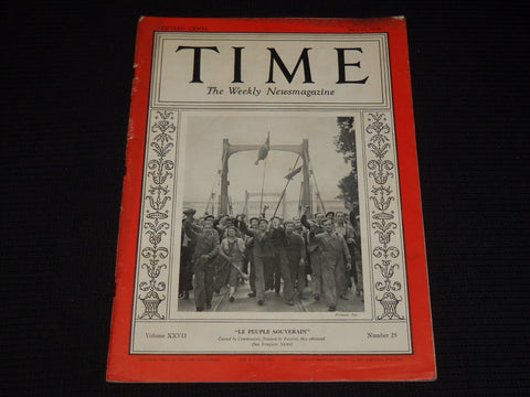 1936 JUNE 22 TIME MAGAZINE - FRENCH STRIKERS - T 521