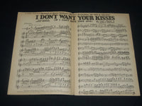 1929 I DON'T WANT YOUR KISSES - SO THIS IS COLLEGE MUSIC FOLIO - J 5663