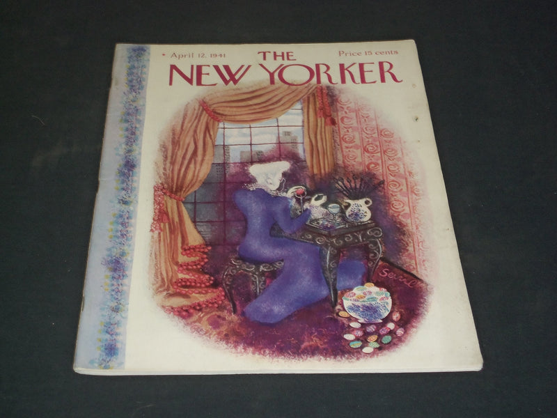 1941 APRIL 12 THE NEW YORKER MAGAZINE - ILLUSTRATED COVER - NY 872