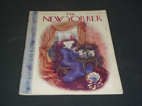 1941 APRIL 12 THE NEW YORKER MAGAZINE - ILLUSTRATED COVER - NY 872