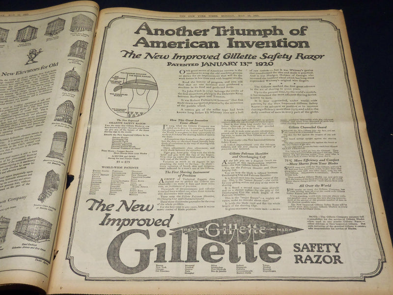 1921 MAY 16 NEW YORK TIMES NEWSPAPER - EDISON WANTS COLLEGE MEN - NT 7850